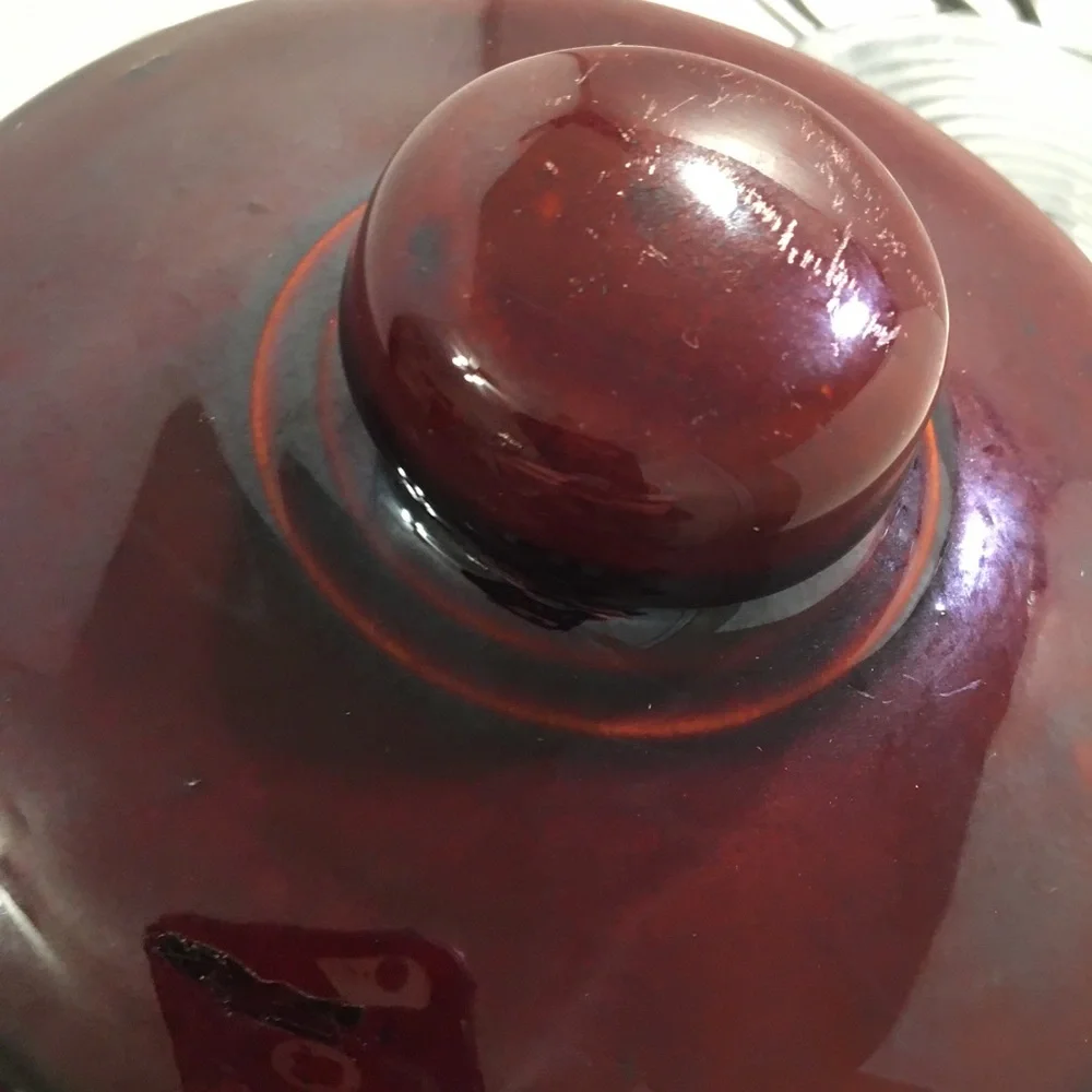 Vintage stoneware fondue pot‎